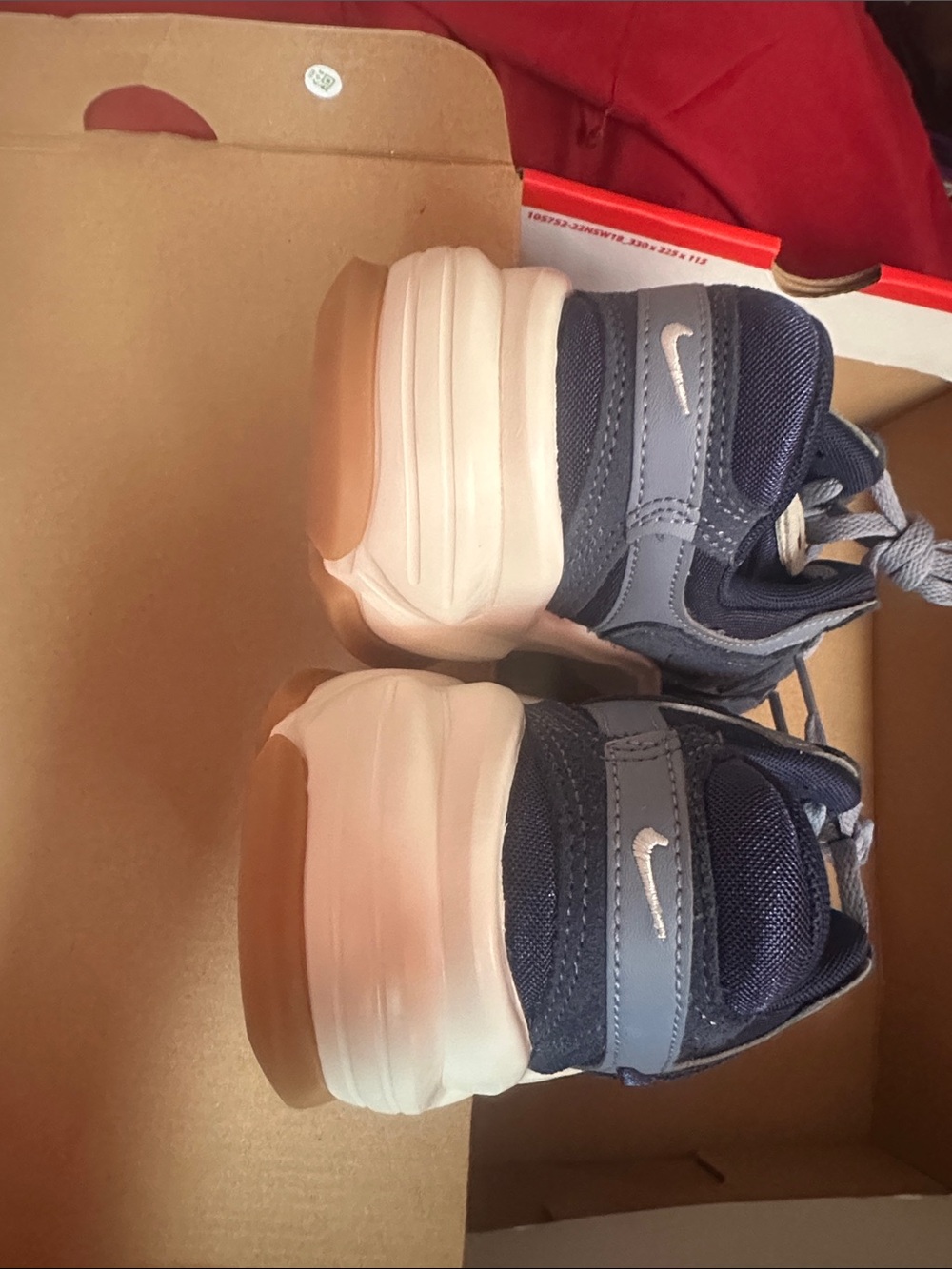 Nike AL8 Midnight Navy/Soft Pearl Trainer Sneakers - Picture 3 of 5
